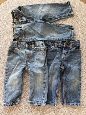 Lot of 3 Infant Baby B’gosh Blue Denim Jeans